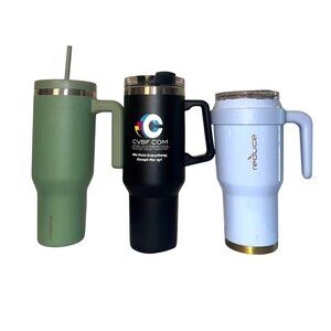 Hydrapeak Stainless Steel Insulated Tumblers With Handles & Leak-Proof Straw Lid